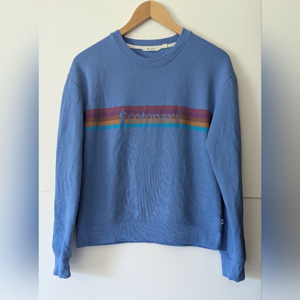 Cotopaxi Organic Cotton Blend Small Blue Crewneck Sweatshirt w/ Logo